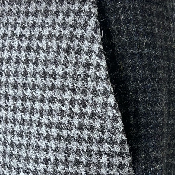 J. Crew Houndstooth 100% Wool Grey & Black Color-Block Pencil Skirt Sz 2 - Picture 9 of 12